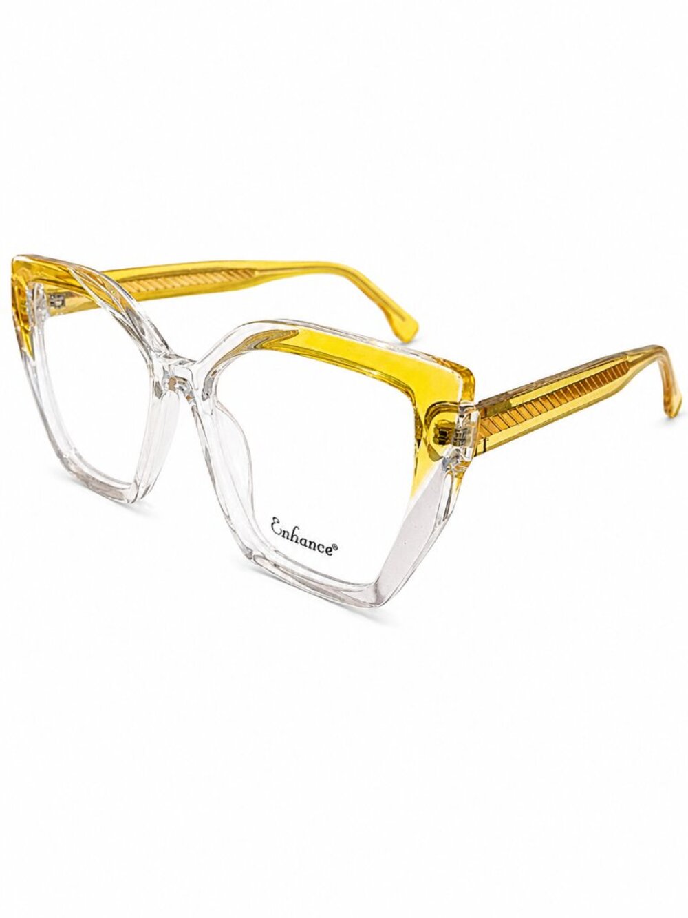 Enhance EN4488 Yellow Crystal 54-17-150 Eyeglass Frames